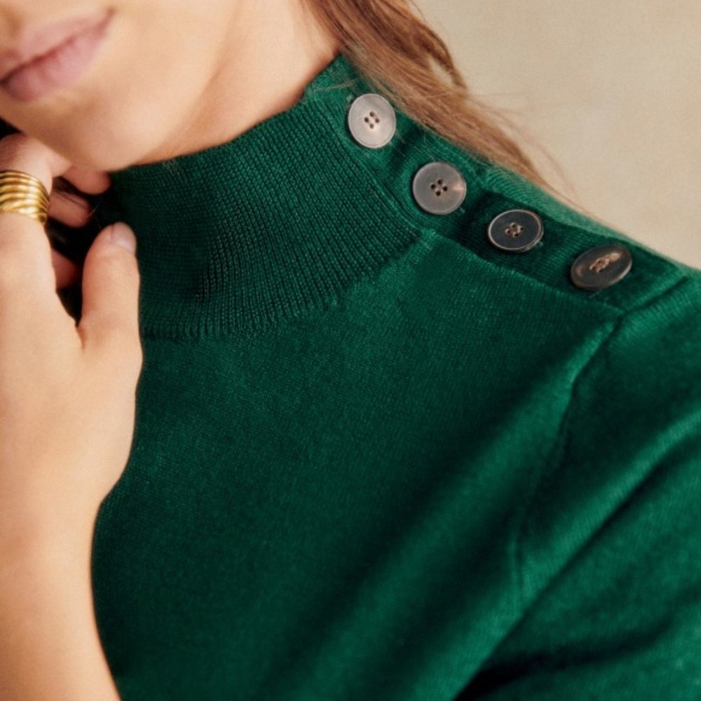 Sezane Jacob jumper XS green
